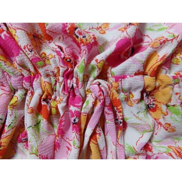 Agnes and Dora pink floral mumu maxi dress size MED cinch waist - Picture 8 of 10